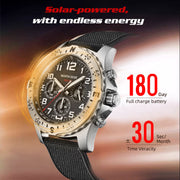 Outdoor Sports Stainless Steel Electronic Watch Solar Energy - Premium 0  Shop now 