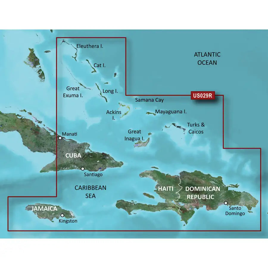 Garmin BlueChart g3 Vision HD - VUS029R - Southern Bahamas - microSD/SD [010-C0730-00] - Besafe1st®  