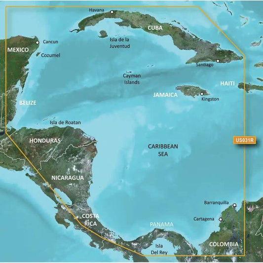 Garmin BlueChart g3 Vision HD - VUS031R - Southwest Caribbean - microSD/SD [010-C0732-00] - Besafe1st