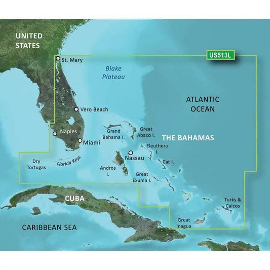 Garmin BlueChart g3 Vision HD - VUS513L - Jacksonville - Bahamas - microSD/SD [010-C0742-00] - Besafe1st