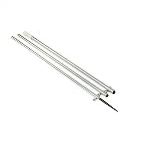 Lee's 18.5' Bright Silver Pole w/Black Spike Step Tube 1.5" [MX8718CR] - Besafe1st® 