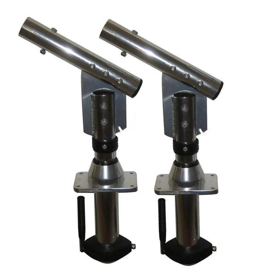 Lee's Sidewinder Bolt-In Outrigger Mounts, Lay-Down Version - Silver(Pair) [SW9300] Lee's Tackle