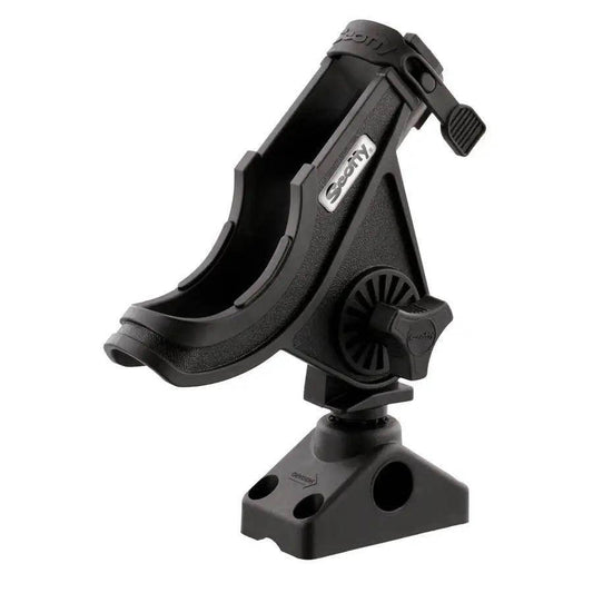 Scotty 280 Bait Caster/Spinning Rod Holder w/241 Deck/Side Mount - Black [280-BK] - Besafe1st