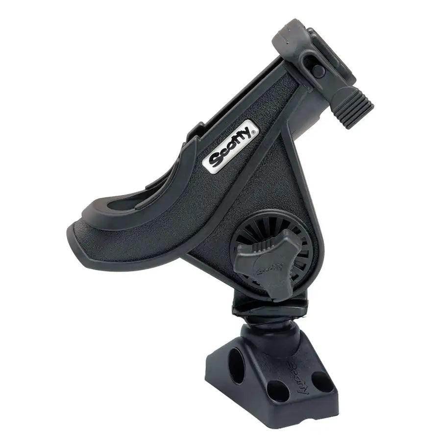 Scotty 280 Bait Caster/Spinning Rod Holder w/241 Deck/Side Mount - Black [280-BK] - Besafe1st