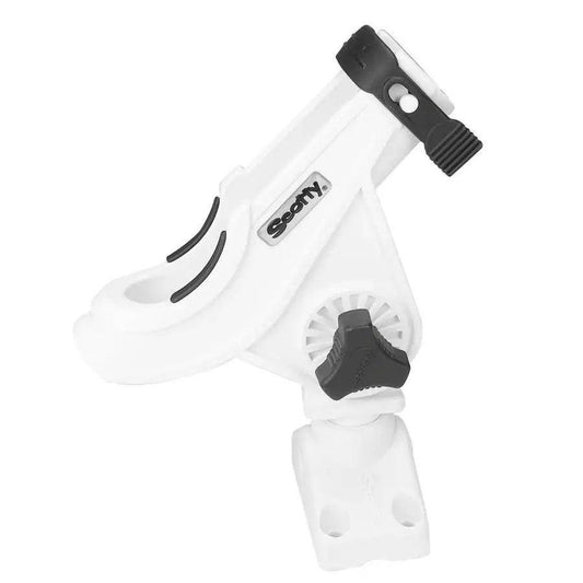Scotty 280 Bait Caster/Spinning Rod Holder w/241 Deck/Side Mount - White [280-WH] - Besafe1st