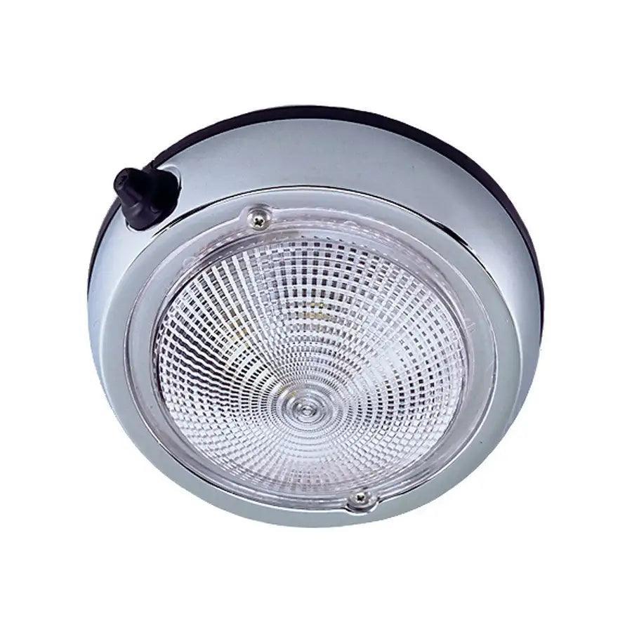 Perko Surface Mount Dome Light - 6" O.D.(5" Lens) - Chrome Plated [0300DP2CHR] - Besafe1st