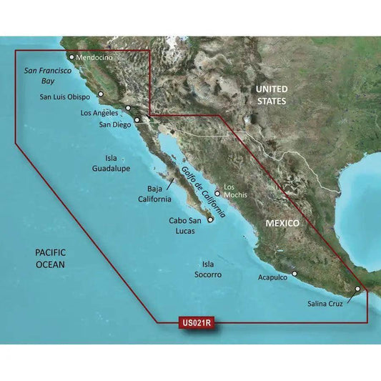 Garmin BlueChart g3 HD - HXUS021R - California - Mexico - microSD/SD [010-C0722-20] - Besafe1st