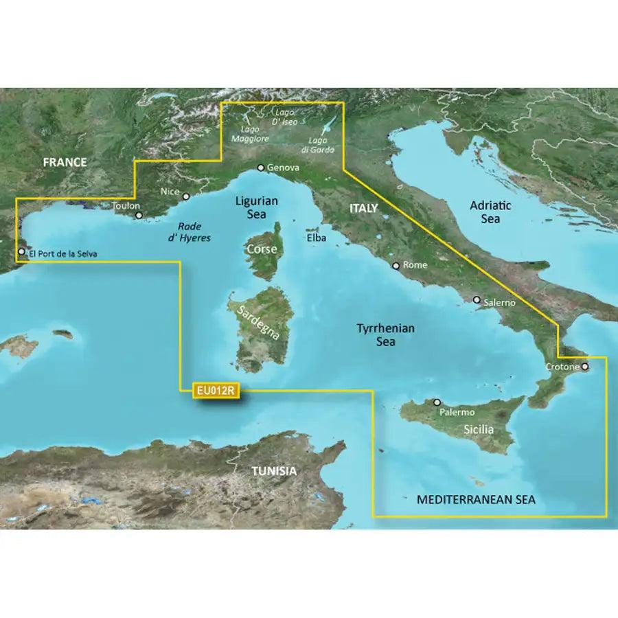 Garmin BlueChart g3 HD - HXEU012R - Italy West Coast - microSD/SD [010-C0770-20] - Besafe1st® 