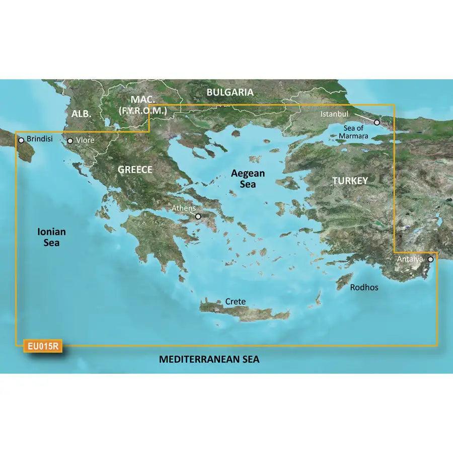 Garmin BlueChart g3 HD - HXEU015R Aegean Sea Sea of Marmara - microSD/SD [010-C0773-20] - Besafe1st® 