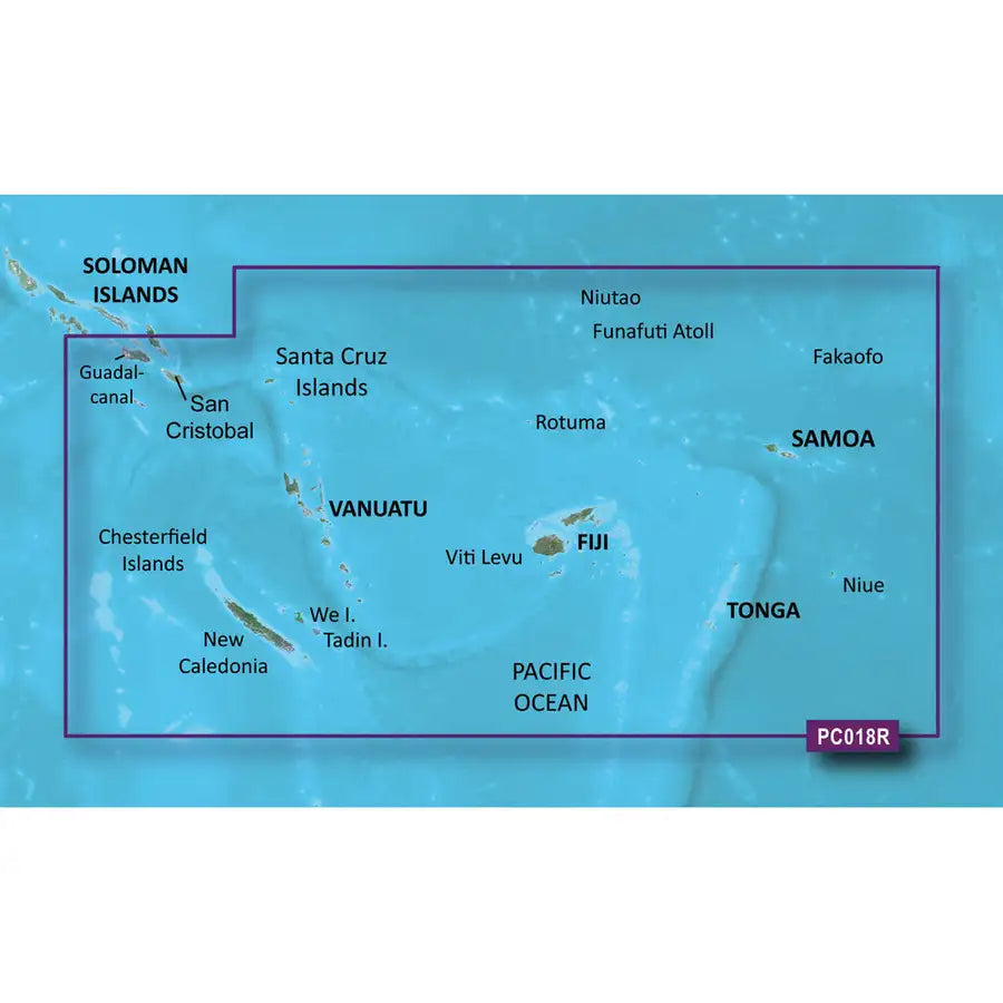 Garmin BlueChart g3 HD - HXPC018R - New Caledonia To Fiji - microSD/SD [010-C0865-20] - Besafe1st®  