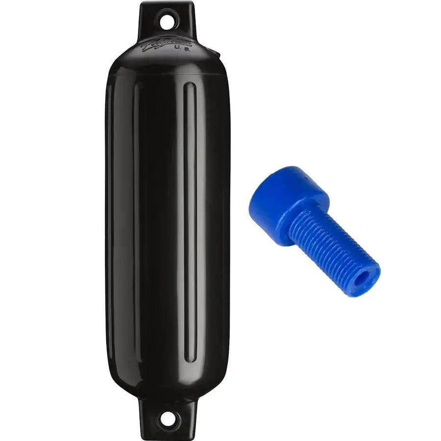 Polyform G-3 Twin Eye Fender 5.5" x 19" - Black w/Air Adapter [G-3 BLACK W/AIR ADAPTER] - Besafe1st