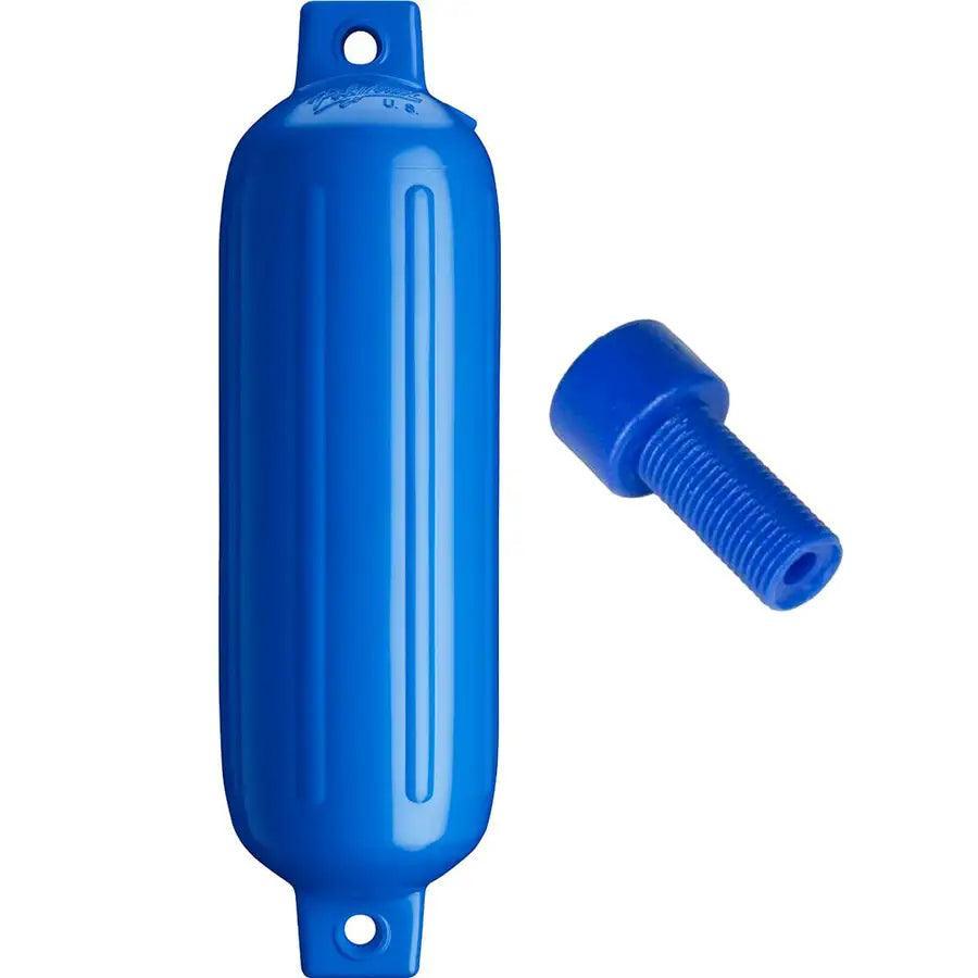 Polyform G-3 Twin Eye Fender 5.5" x 19" - Blue w/Adapter [G-3 BLUE W/AIR ADAPTER] - Besafe1st