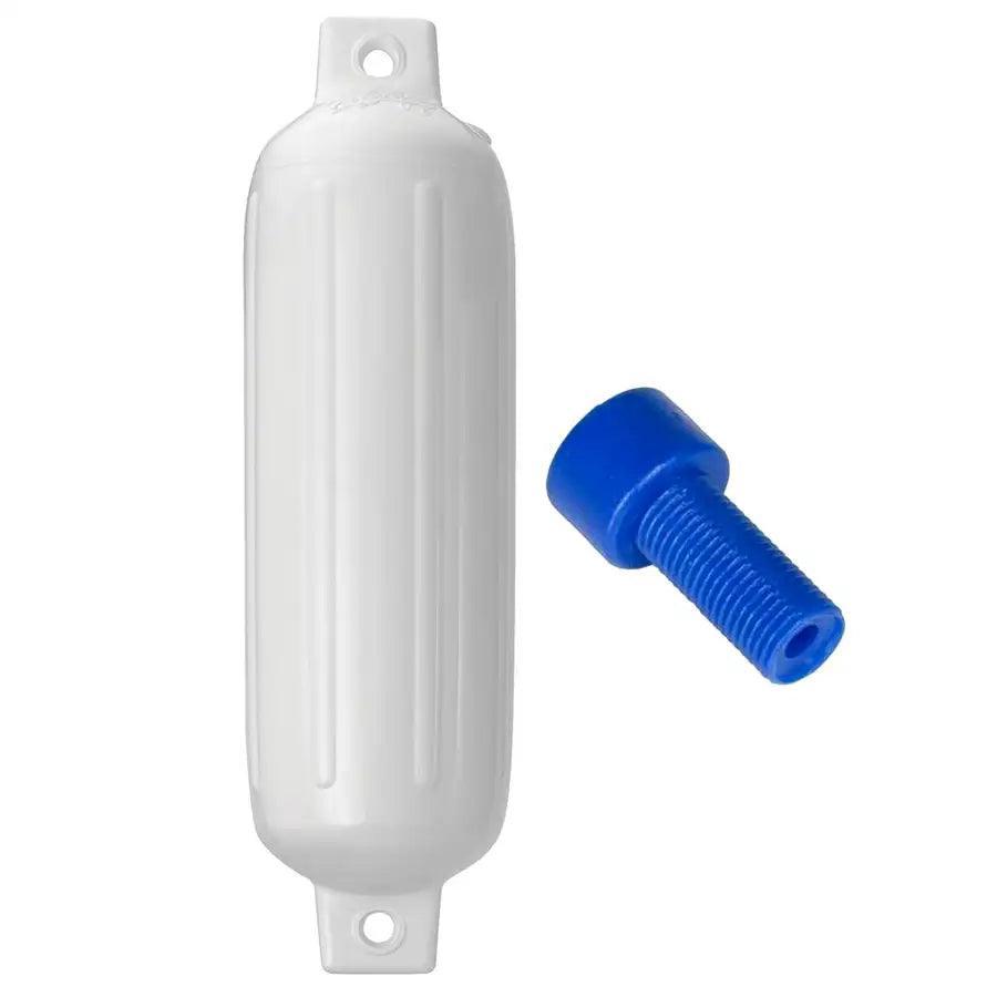 Polyform G-3 Twin Eye Fender 5.5" x 19" - White w/Adapter [G-3 WHITE W/AIR ADAPTER] - Besafe1st