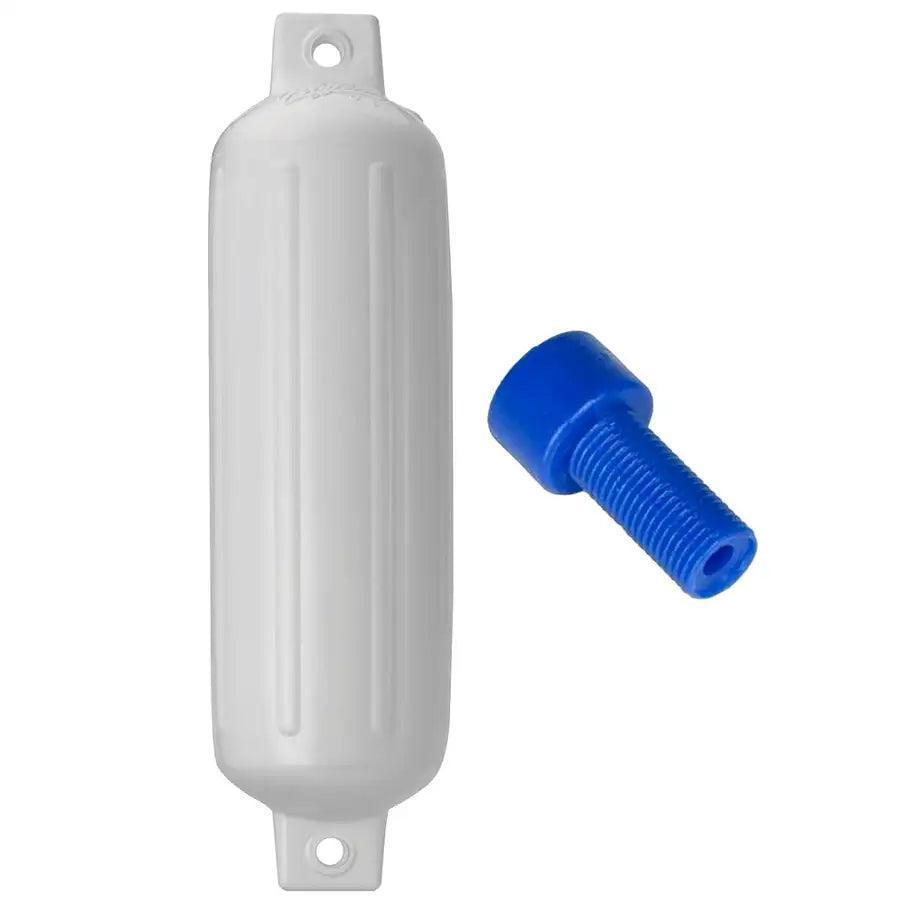 Polyform G-4 Twin Eye Fender 6.5" x 22" White w/Adapter [G-4 WHITE W/AIR ADAPTER] - Besafe1st