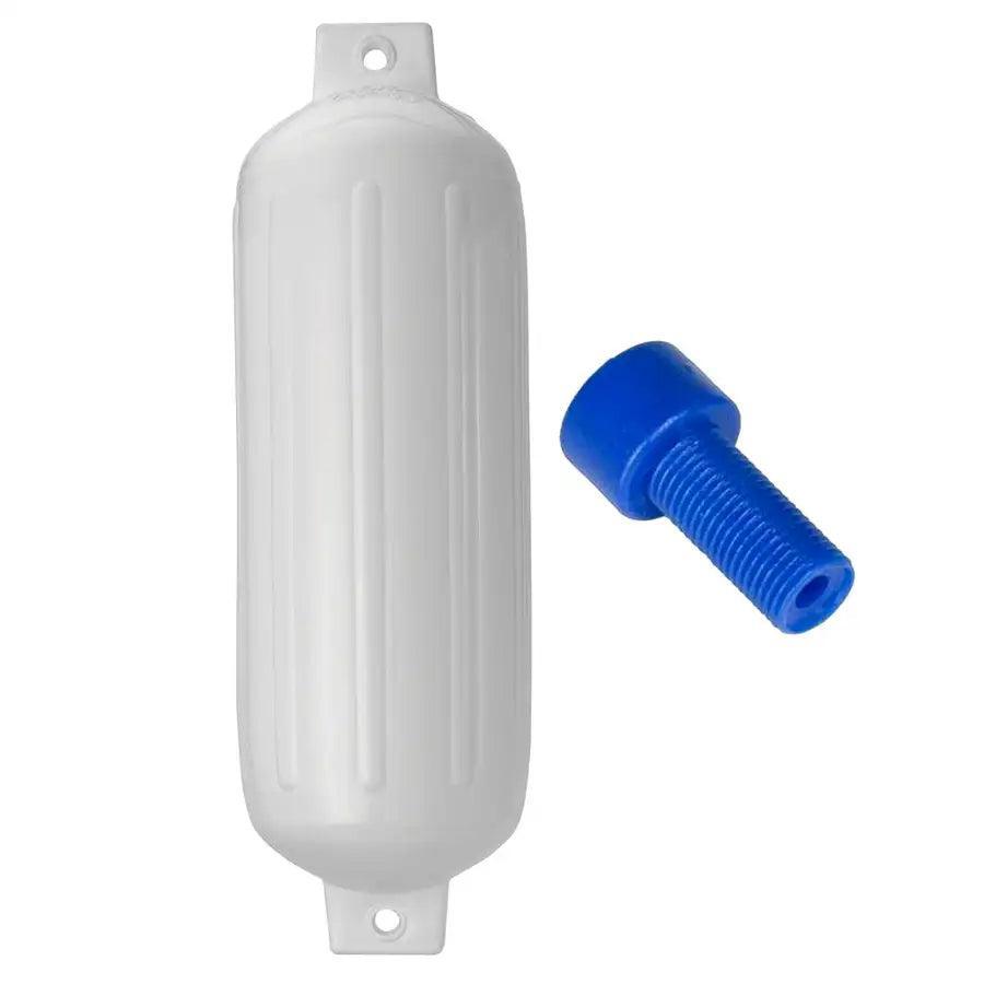 Polyform G-5 Twin Eye Fender 8.8" x 26.8" - White w/Adapter [G-5 WHITE W/AIR ADAPTER] - Besafe1st