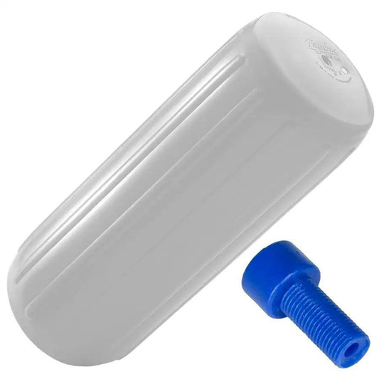 Polyform HTM-1 Fender 6.3" x 15.5" - White w/Adapter [HTM-1 WHITE W/AIR ADAPTER] - Besafe1st