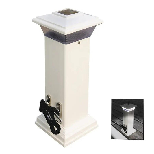 Dock Edge Cleatlite Solar Dock Light w/SS Mooring Cleat 12" [96-250-F] - Besafe1st