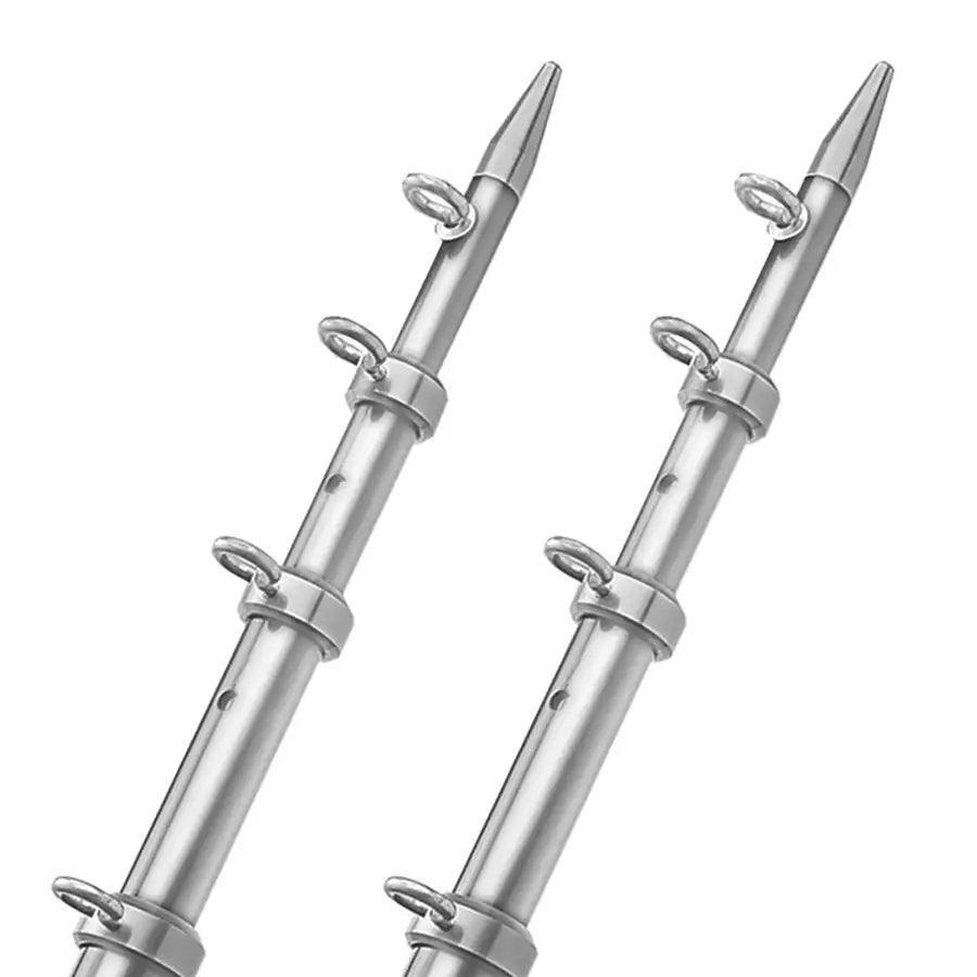 TACO 15' Telescopic Outrigger Poles HD 1-1/2" - Silver/Silver [OT-0542VEL15-HD] - Besafe1st® 