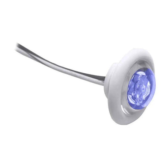 Innovative Lighting LED Bulkhead/Livewell Light "The Shortie" Blue LED w/ White Grommet [011-2540-7] - Besafe1st