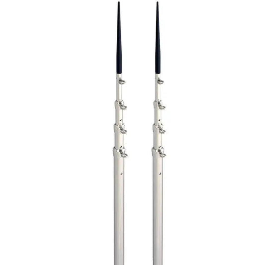 Lee's 16.5' Bright Silver Black Spike Telescopic Poles f/Sidewinder [TX3916SL/SL] - Besafe1st