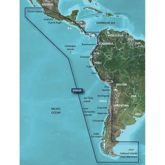Garmin BlueChart g3 HD - HXSA002R - South America West Coast - microSD/SD [010-C1063-20] - Besafe1st