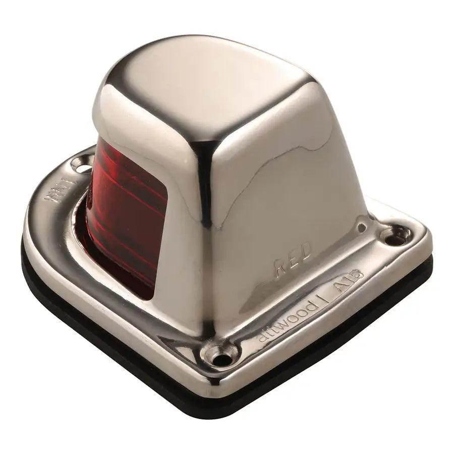 Attwood 1-Mile Deck Mount, Red Sidelight - 12V - Stainless Steel Housing [66319R7] - Besafe1st