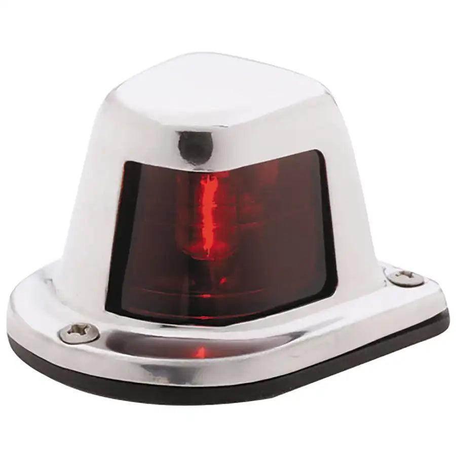Attwood 1-Mile Deck Mount, Red Sidelight - 12V - Stainless Steel Housing [66319R7] - Besafe1st