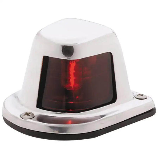 Attwood 1-Mile Deck Mount, Red Sidelight - 12V - Stainless Steel Housing [66319R7] - Besafe1st