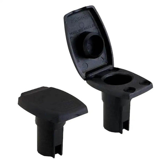 Attwood Oval 2-Pin Base f/Angled Pole - Black [91022-7] - Besafe1st