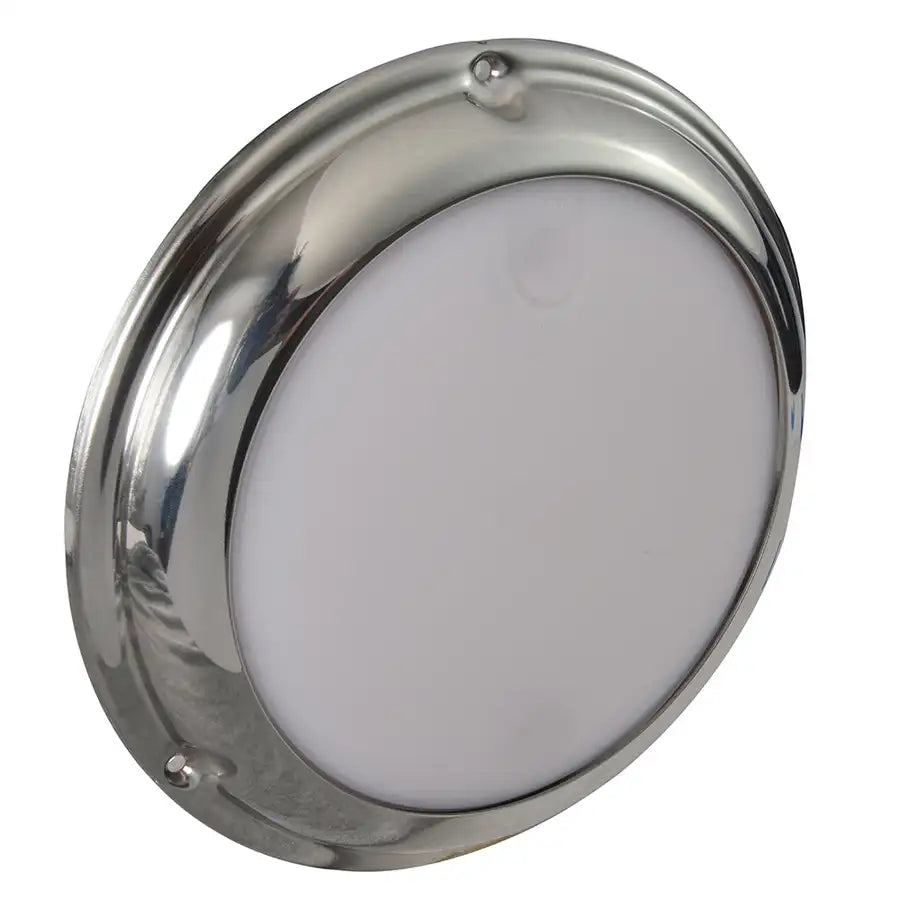 Lumitec TouchDome - Dome Light - Polished SS Finish - 2-Color White/Blue Dimming [101097] - Besafe1st® 