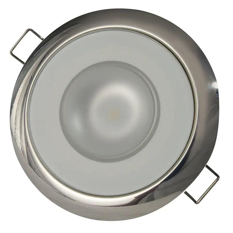 Lumitec Mirage - Flush Mount Down Light - Glass Finish/Polished SS Bezel - White Non-Dimming [113113] - Besafe1st® 