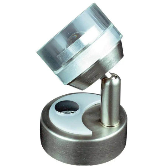 Lunasea Wall Mount LED Light w/ Round Glass Shade & Touch Dimming - Warm White/Brushed Nickel Finish [LLB-33SW-81-OT] - Besafe1st