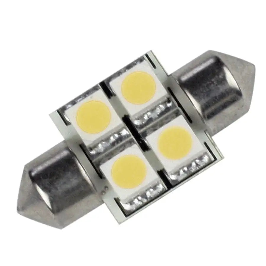 Lunasea Single-Sided 4 LED Festoon - 10-30VDC/0.7W/60 Lumens - Warm White [LLB-202W-21-00] - Besafe1st® 