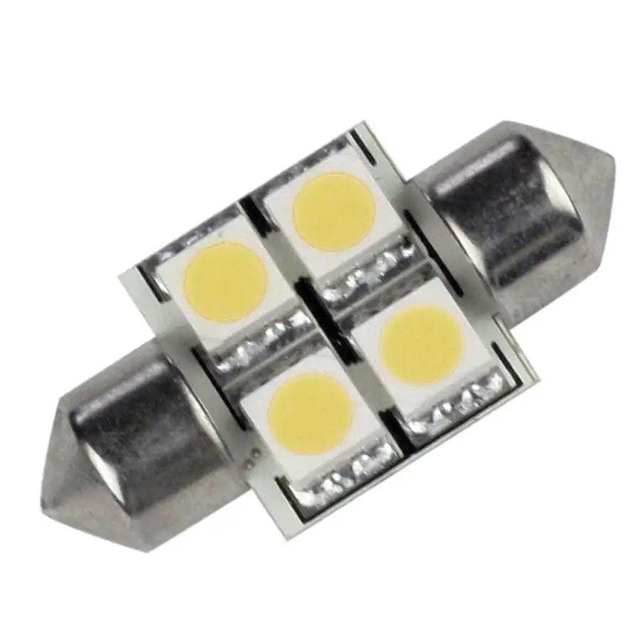 Lunasea Single-Sided 4 LED Festoon - 10-30VDC/0.7W/60 Lumens - Warm White [LLB-202W-21-00] - Besafe1st
