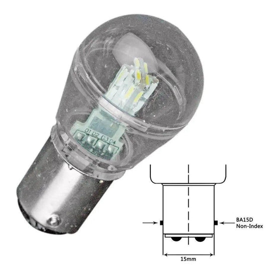 Lunasea Bayonet LED Bulb BA15D - 10-30VDC/1W/105 Lumens - Cool White [LLB-26FC-21-00] - Besafe1st