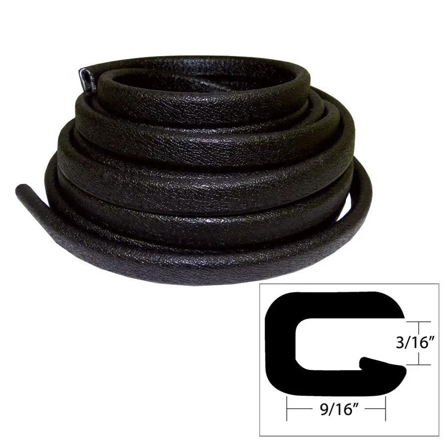 TACO Flexible Vinyl Trim - 5/32" Opening x 9/16"W x 25'L - Black [V30-1005B25-1] - Besafe1st