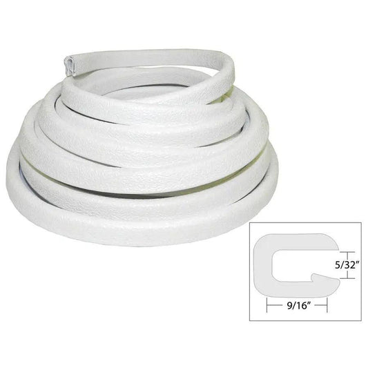 TACO Flexible Vinyl Trim - 5/32" Opening x 9/16"W x 25'L - White [V30-1005W25-1] - Besafe1st