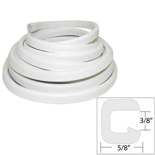 TACO Flexible Vinyl Trim - 3/8" Opening x "W x 25'L - White [V30-1312W25-1] - Besafe1st