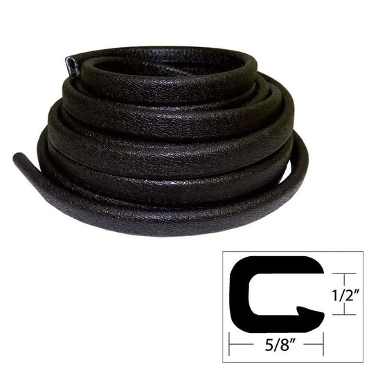 TACO Flexible Vinyl Trim - 1/2" Opening x "W x 25'L - Black [V30-1316B25-1] - Besafe1st