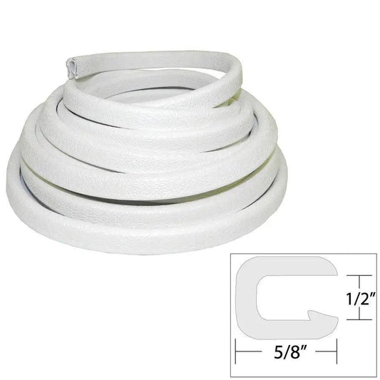 TACO Flexible Vinyl Trim - 1/2" Opening x "W x 25'L - White [V30-1316W25-1] - Besafe1st