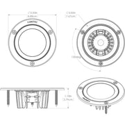 Lumitec Shadow - Flush Mount Down Light - White Finish - 3-Color Red/Blue Non-Dimming w/White Dimming [114128] - Besafe1st