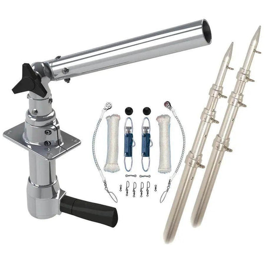 Rupp Revolution Top Gun Package w/18' Poles & Complete Single Line Rigging Kit w/Klickers Release Clips [REV-TPGN-18T] - Besafe1st