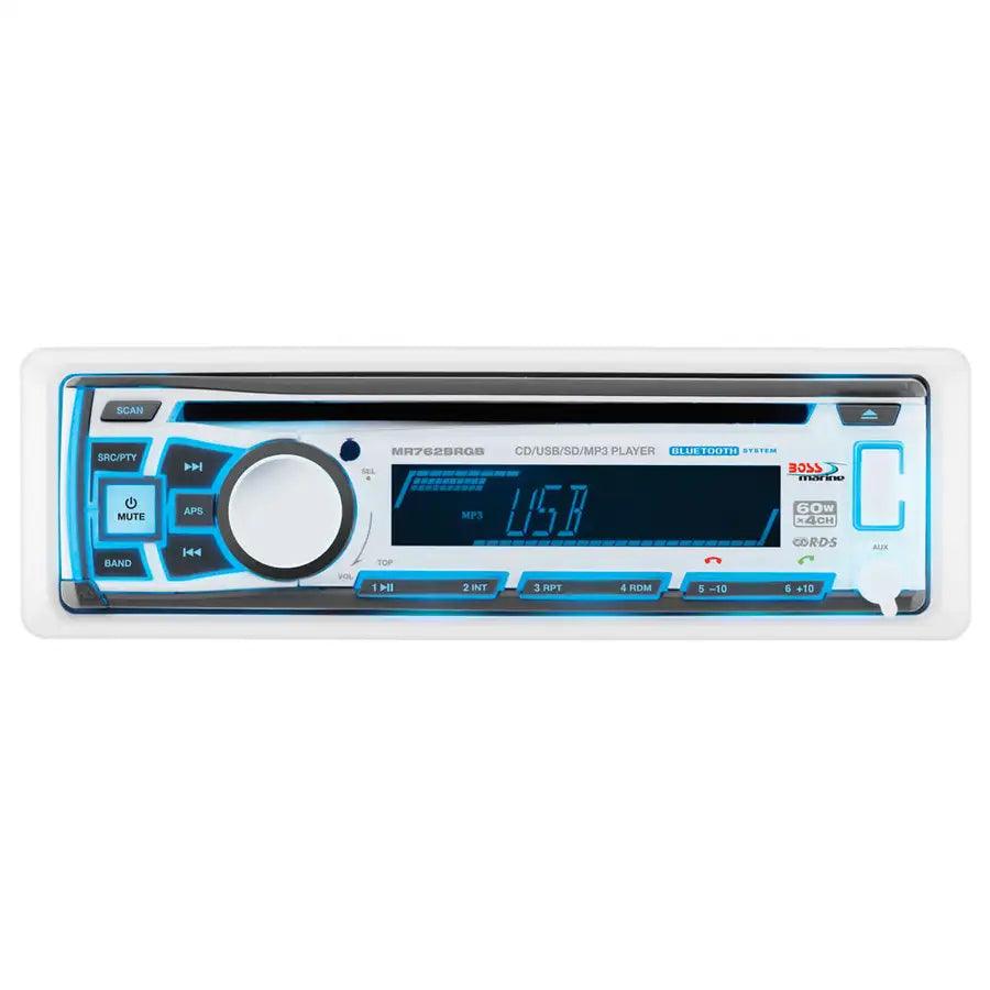 Boss Audio MR762BRGB Marine Stereo w/AM/FM/CD/BT/USB [MR762BRGB] - Besafe1st® 