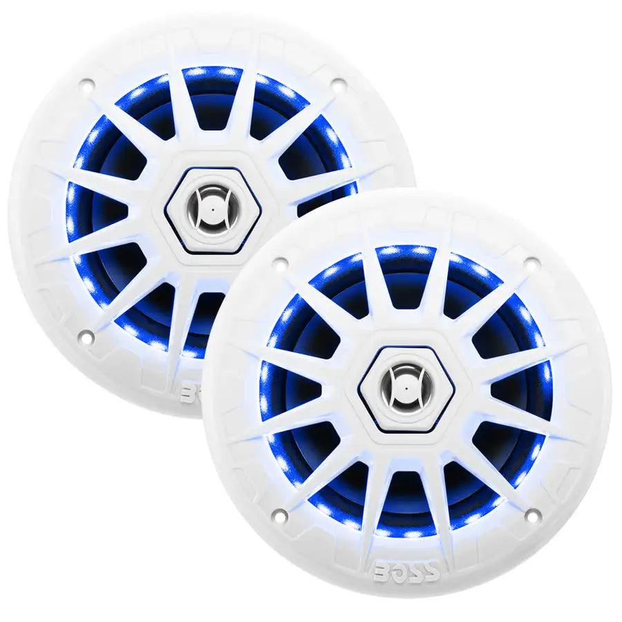 Boss Audio 6.5" MRGB65 Speakers w/RGB Lighting - White - 200W [MRGB65] - Premium Speakers Besafe1st®  Shop now 