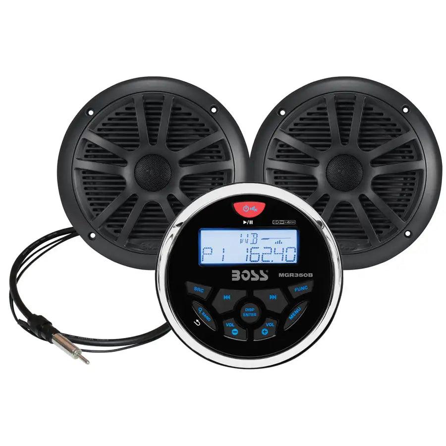 Boss Audio MCKGB350W.6 Marine Stereo  6.5" Speaker Kit - Black [MCKGB350B.6] - Premium Stereos Besafe1st®  Shop now 