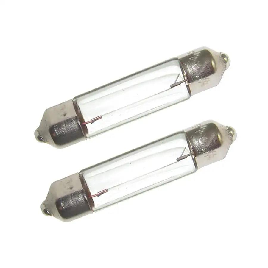 Perko Double Ended Festoon Bulbs - 24V, 10W, .40A - Pair [0072DP1CLR] - Besafe1st® 