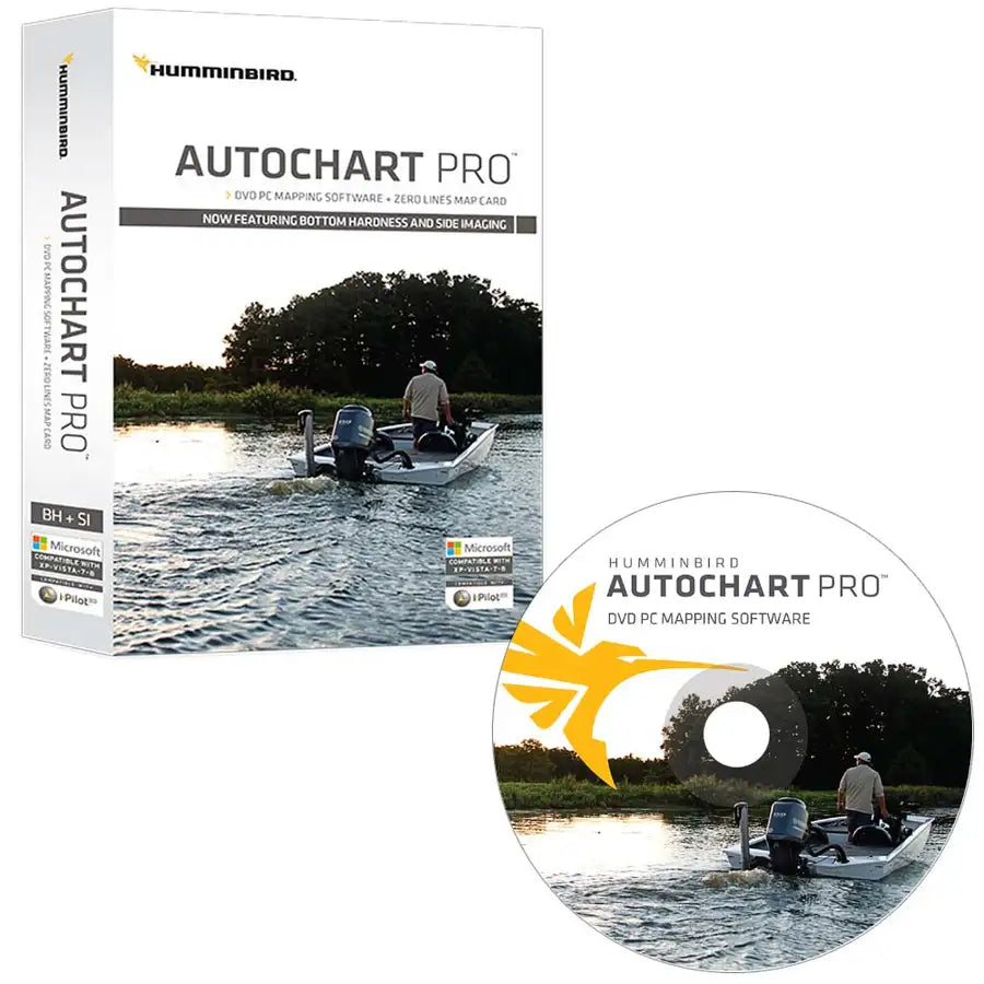 Humminbird AutoChart PRO DVD PC Mapping Software w/Zero Lines Map Card [600032-1] Besafe1st™ | 