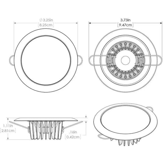 Lumitec Mirage Flush Mount Down Light Spectrum RGBW - White Housing [113127] Lumitec