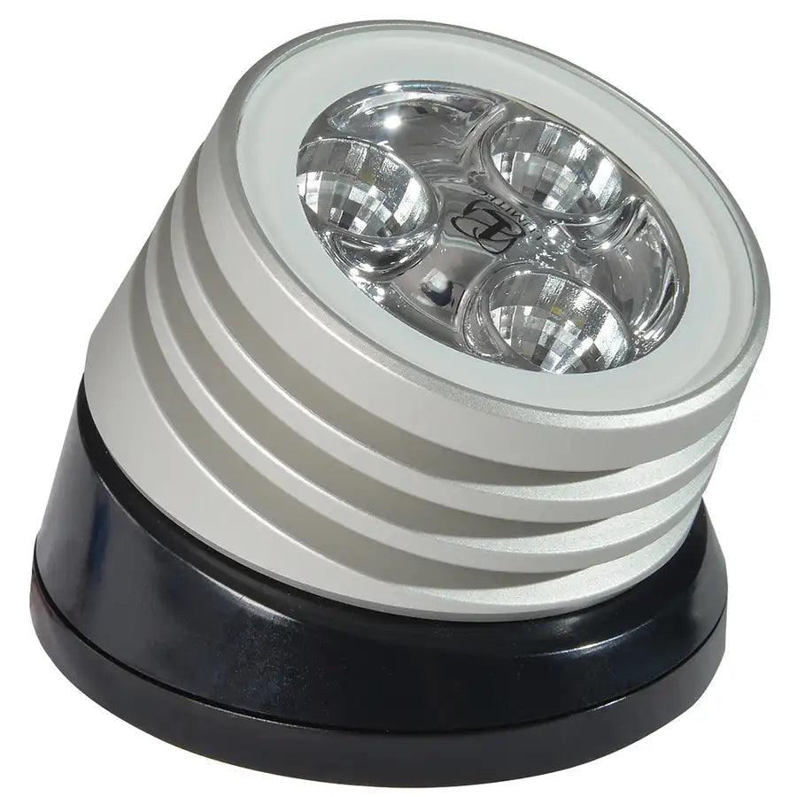 Lumitec Zephyr LED Spreader/Deck Light -Brushed, Black Base - White Non-Dimming [101326] - Besafe1st® 