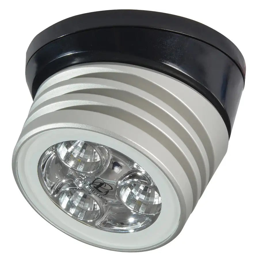 Lumitec Zephyr LED Spreader/Deck Light -Brushed, Black Base - White Non-Dimming [101326] - Besafe1st®  